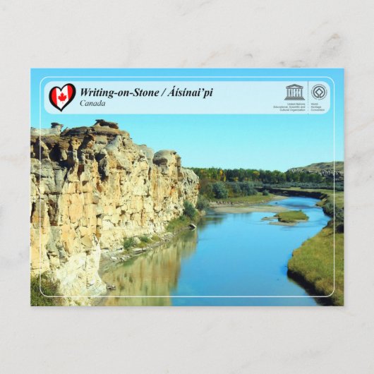 UNESCO WHS - Writing on Stone / Áísínai’pi Postkarte (Vorderseite)
