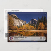 UNESCO WHS - Yosemite Nationalpark - Half Dome Po Postkarte (Vorne/Hinten)