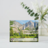 UNESCO WHS - Yosemite NP - Yosemite Falls Postcard Postkarte (Stehend Vorderseite)