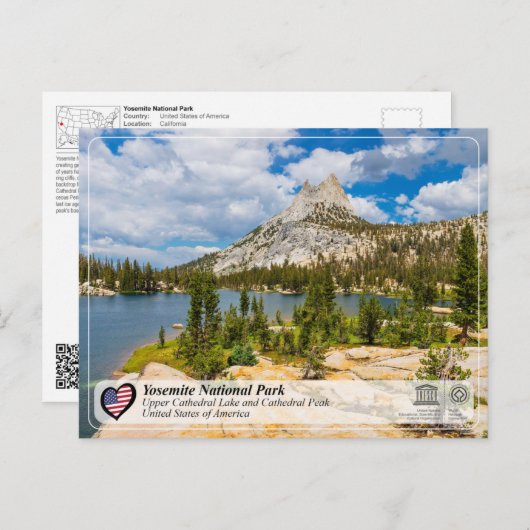 UNESCO - Yosemite NP - Domgipfel Postkarte (Vorne/Hinten)
