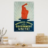 Unessenzielle Arbeiter der Regierung Poster (Küche)