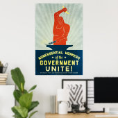 Unessenzielle Arbeiter der Regierung Poster (Heimbüro)