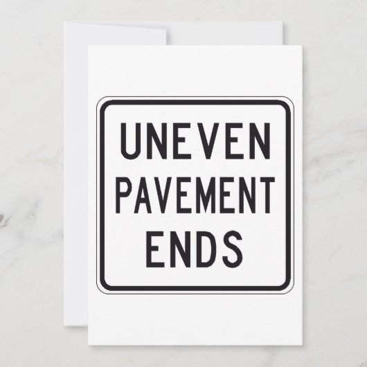 Uneven Pavement beendet Einladungen (Vorderseite)