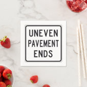 Uneven Pavement Ends Paper Napkins Serviette (Beispiel)