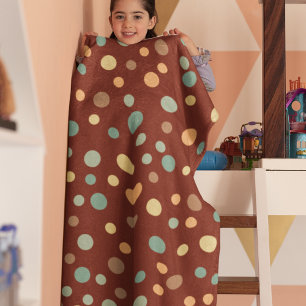 Uneven Scattered Polka Dot Vector Nahtloses Muster Fleecedecke