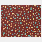 Uneven Scattered Polka Dot Vector Nahtloses Muster Fleecedecke (Vorderseite (Horizontal))