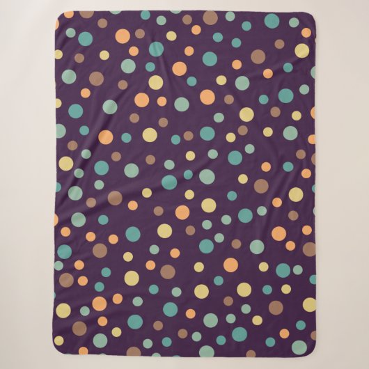Uneven Scattered Polka Dot Vector Nahtloses Muster Sherpadecke (Vorderseite)