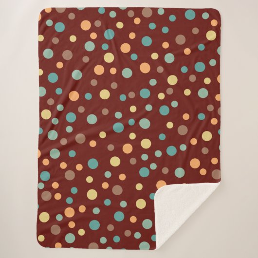 Uneven Scattered Polka Dot Vector Nahtloses Muster Sherpadecke (Vorderseite)