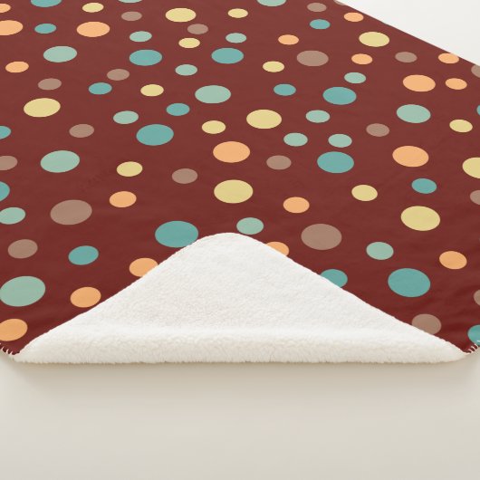 Uneven Scattered Polka Dot Vector Nahtloses Muster Sherpadecke (3/4)