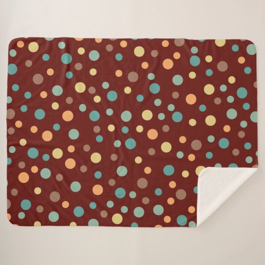 Uneven Scattered Polka Dot Vector Nahtloses Muster Sherpadecke (Vorderseite (Horizontal))