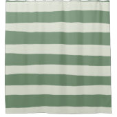 Uneven Streifen - grün Duschvorhang (Vorderseite)