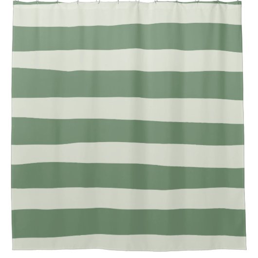 Uneven Streifen - grün Duschvorhang (Vorderseite)