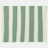 Uneven Streifen - grün Fleecedecke (Vorderseite (Horizontal))