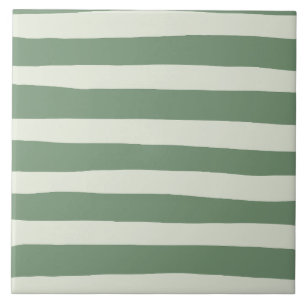 Uneven Streifen - grün Fliese
