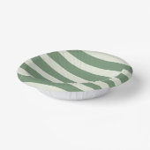 Uneven Streifen - grün Pappteller (Gewinkelt)