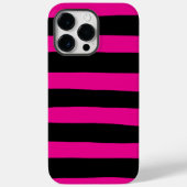 Uneven Streifen - Magenta und Schwarz Case-Mate iPhone Hülle (Rückseite)