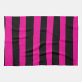 Uneven Streifen - Magenta und Schwarz Geschirrtuch (Horizontal)