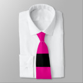 Uneven Streifen - Magenta und Schwarz Krawatte (Gebunden)