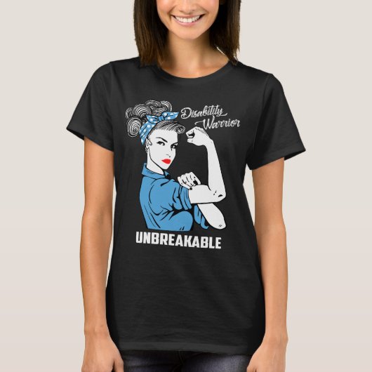 Unfähigkeits-Krieger unzerbrechlich T-Shirt (Vorderseite)
