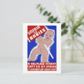 Unfair gegenüber Babys Postkarte (Stehend Vorderseite)