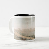 Unfall auf dem Versailles zu Bellevue Eisenbahn Zweifarbige Tasse (Vorderseite Links)