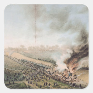 Unfall auf der Strecke Versailles-Bellevue Quadratischer Aufkleber