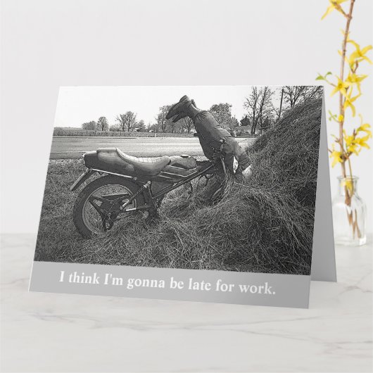 Unfall des MOTORRADS (FUNNY/FAKE)/kundengerechter Karte (Gelbe Blume)