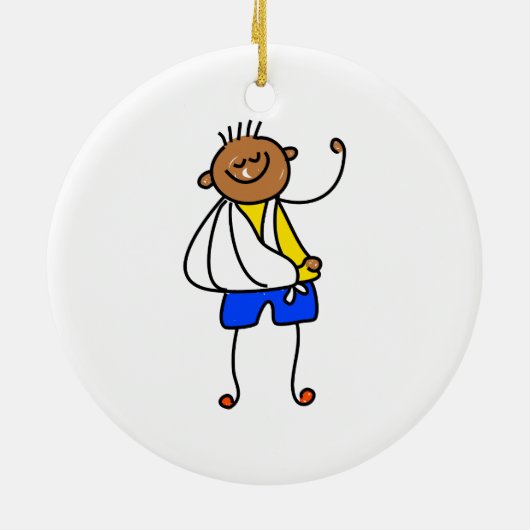 Unfall-Kind Keramik Ornament (Hinten)