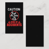 Unfall King Funny Clumsy Visitenkarte (Vorne/Hinten)
