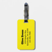 Unfall Prallengürtel Gepäckanhänger (Rückseite vertikal)