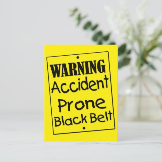 Unfall Prallengürtel Postkarte (Stehend Vorderseite)