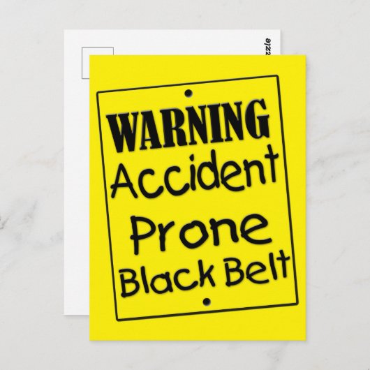 Unfall Prallengürtel Postkarte (Vorne/Hinten)