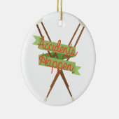 Unfälle geschehen Krücken Keramik Ornament (Rechts)