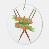 Unfälle geschehen Krücken Keramik Ornament (Links)