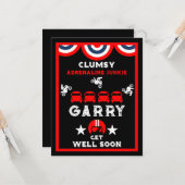 Unfälle mit unbeholfenen Unfällen werden gut Karte (Vorderseite/Rückseite Beispiel)