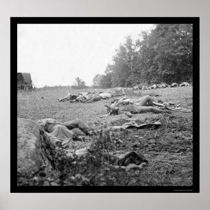 Unfälle während der Schlacht von Gettysburg 1863 Poster