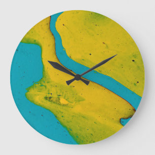 Unfälle werden 1 fett gelb blauer Mauer geschlosse Große Wanduhr