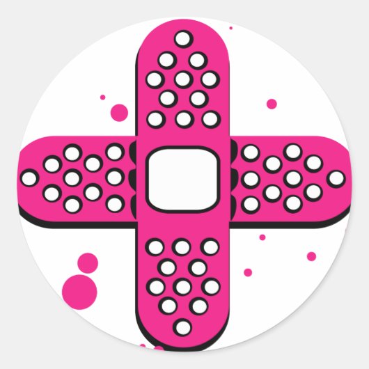 Unfallrisiko | Pflaster | Version 2 Runder Aufkleber (Vorderseite)