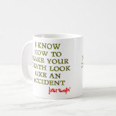 Unfalltodarmung oder Reiseumarmung Kaffeetasse (Vorderseite Links)