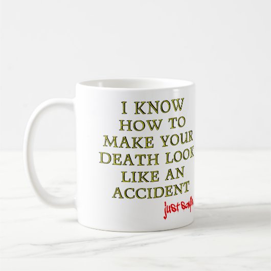 Unfalltodarmung oder Reiseumarmung Kaffeetasse (Links)