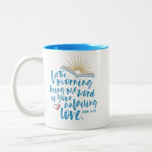 UNFEHLERHAFTE LIEBE Psalm Bible Scripture Light Bl Zweifarbige Tasse (Links)