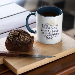 UNFEHLERHAFTE LIEBE Psalm Bible Scripture Navy Kaf Tasse