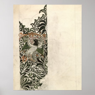 Unfertige hölzerne Blockbauweise "des Vogels und Poster