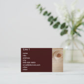 Unfertiger hölzerner Brown-Hintergrund Visitenkarte (Stehend Vorderseite)