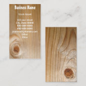 Unfertiges Holz Visitenkarte (Vorne/Hinten)