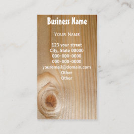 Unfertiges Holz Visitenkarte