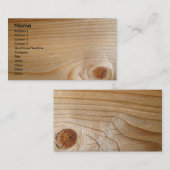 Unfertiges Holz Visitenkarte (Vorne/Hinten)