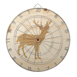 Unfertiges Holzbild mit Hirsch Dartscheibe