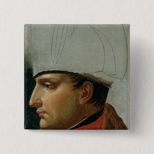 Unfertiges Porträt von Napoleon I Button (Vorderseite)