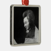 Unfertiges Porträt von Wolfgang Amadeus Mozart Silbernes Ornament (Rechts)